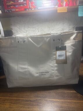 The North Face Beige Canvas Duffel Tote